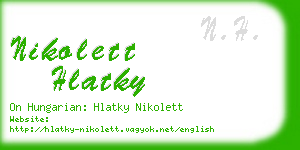 nikolett hlatky business card